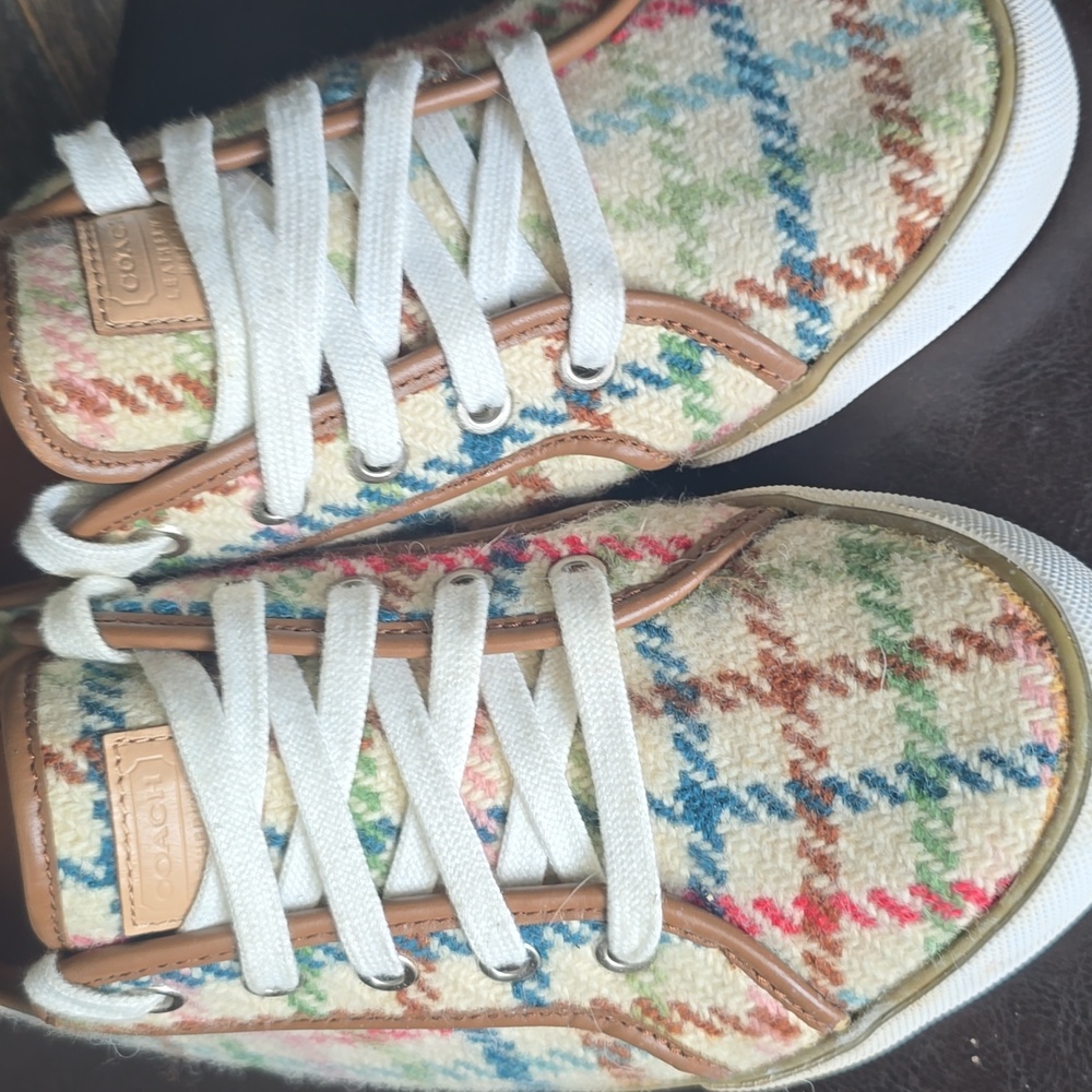 Coach Multicolor Plaid Sneakers